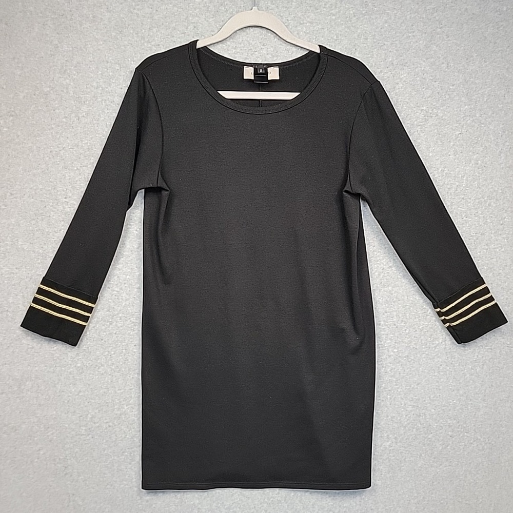 LOYD FORD Black Mini Dress Sz 2 Small Minimalist Luxury Nautical Cuff Cruisewear